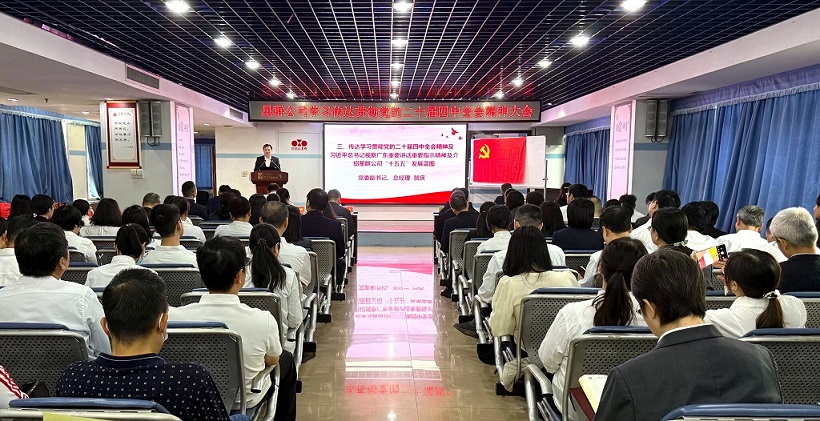 星群公司召开传达学习贯彻党的二十届四中全会精神及习近平总书记视察广东重要讲话重要指示精神大会